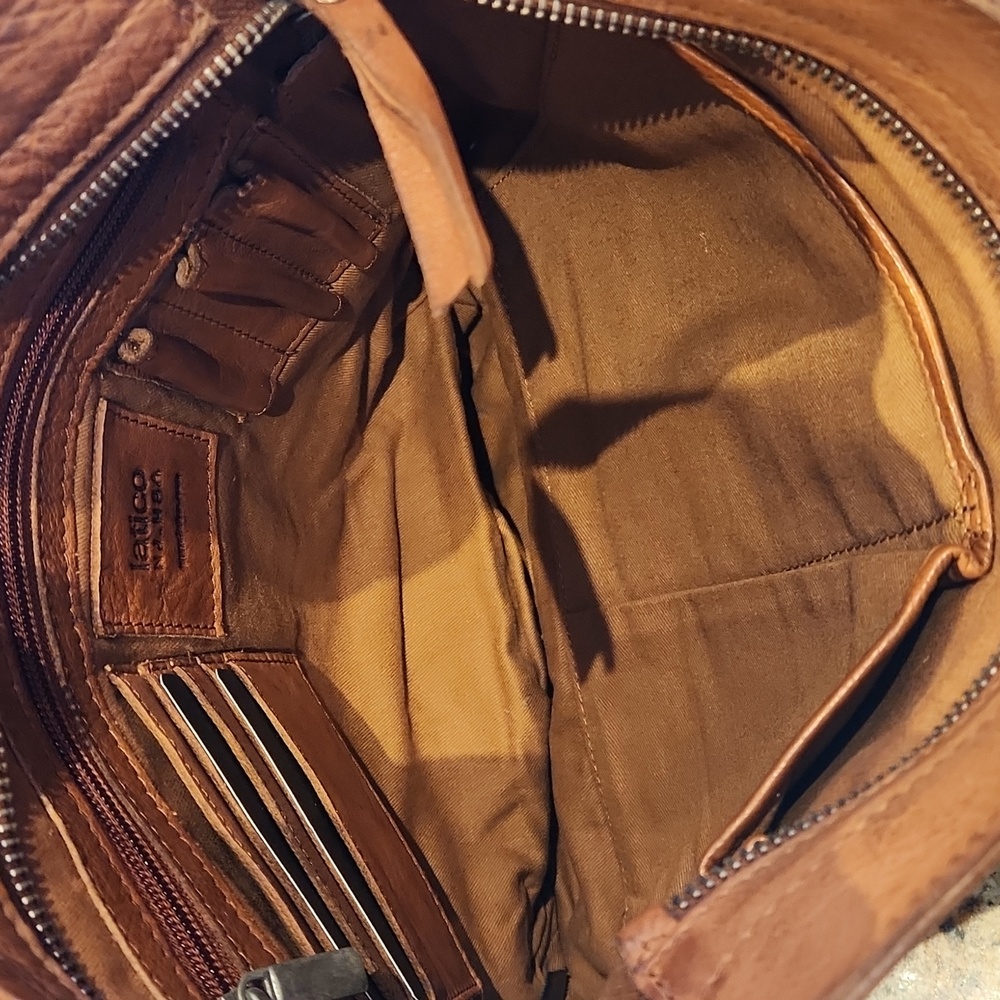 Latico Leora Cognac Leather Crossbody NWT - Picture 5 of 6
